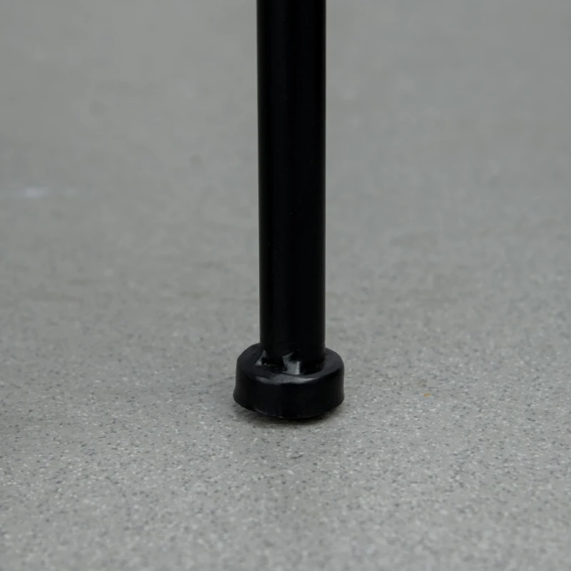 Outsunny Bloementrap, plantenrek, 4-laagse plantentrap, vintage design, balkon, tuin, zwart