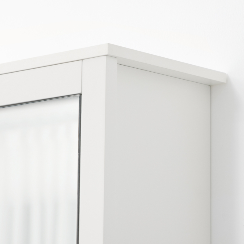 HOMCOM Armário de Parede para Casa de Banho com Espelho 2 Portas e Prateleira de Armazenamento 80x20x65cm Branco