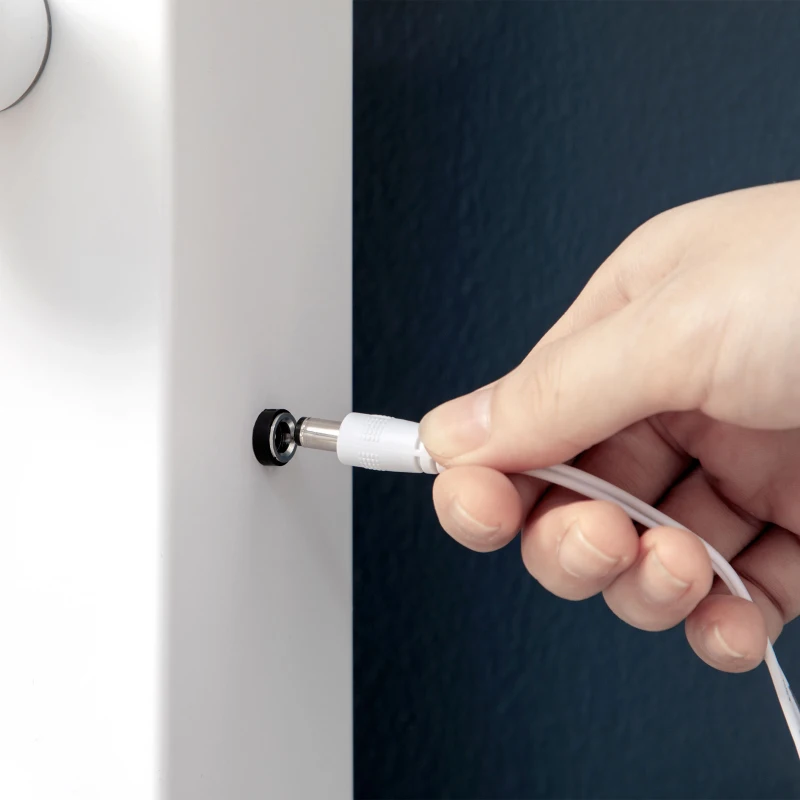 HOMCOM Hollywoodspiegel met verlichting, aanraakbediening, geheugenfunctie, 12 dimbare LED-lampen, wit, 80 x 60 cm