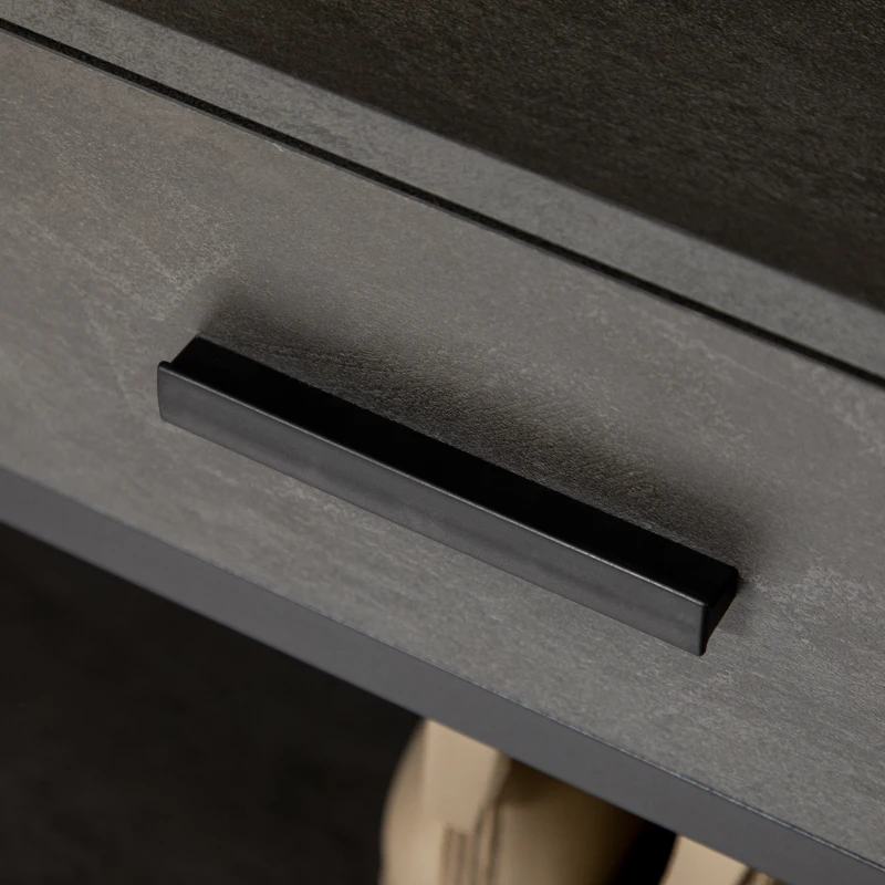 HOMCOM Schuhregal, für 12 Schuhpaare, mit 1 Schublade, 3 Regalböden, Stahlrahmen, schwarz, 80 x 30 x 95 cm