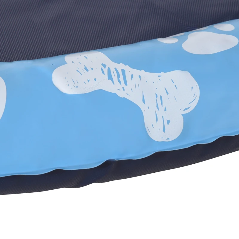 PawHut hondenbad, peuterbad, met watersproeier, rond, antislip, blauw, Ø150 cm