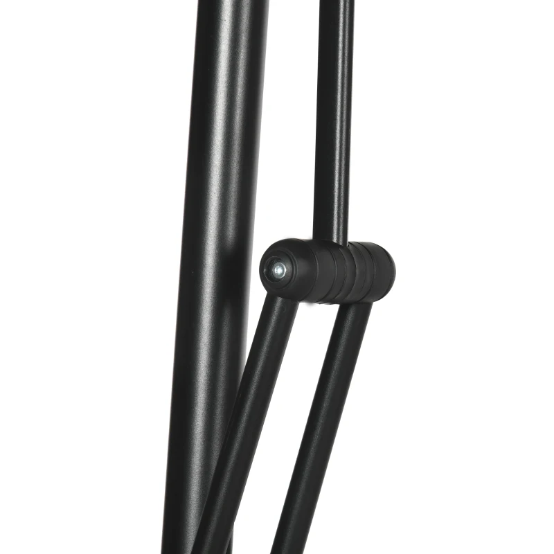 Outsunny Ombrellone da Giardino 3x2.5 m in Metallo e Poliestere a 6 Stecche con Base a Croce, Marrone