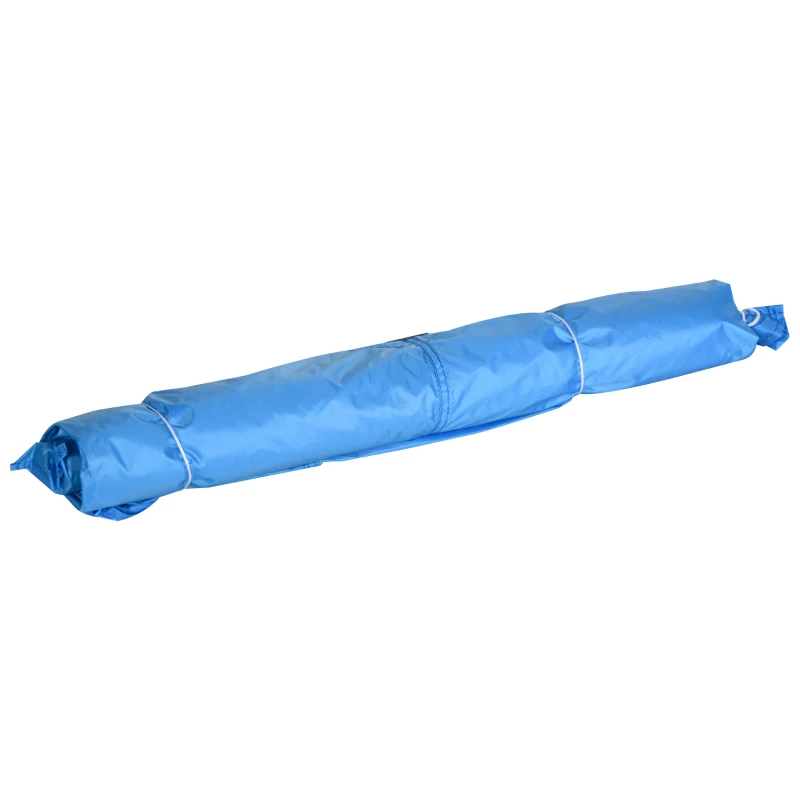 Outsunny Zonnescherm voor zwembaden, eenvoudig in te stellen, instelbare positie, UV-bescherming, blauw, 3,6 x 1,75 x 1,2 m