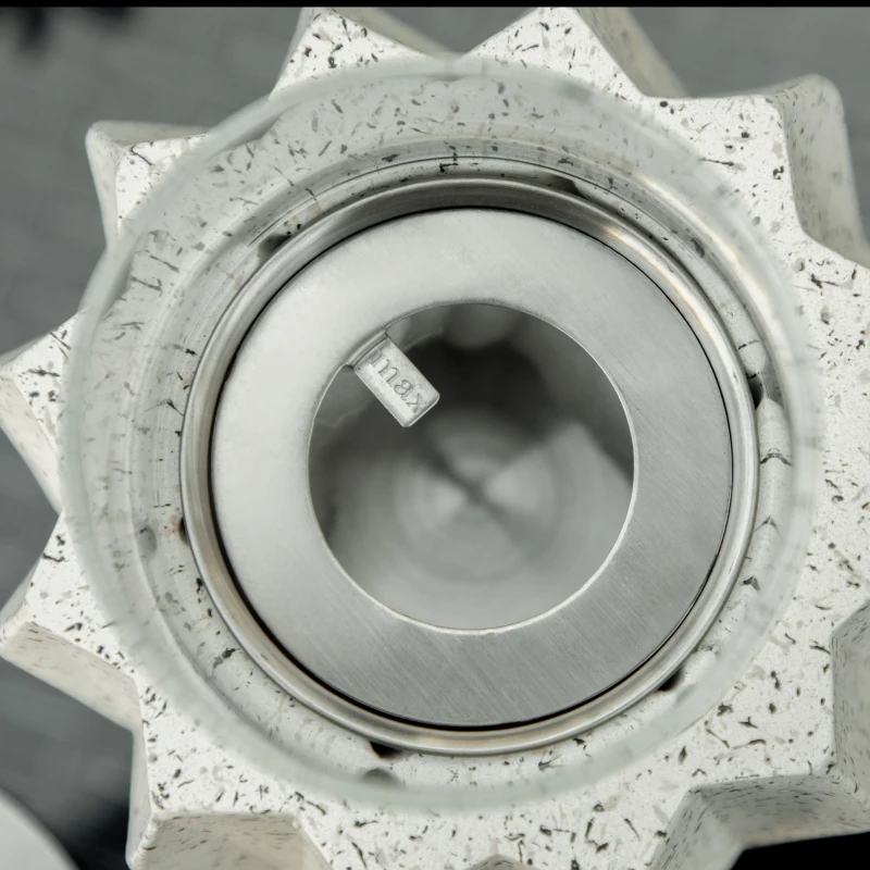 Outsunny Tischkamin in Steinoptik, Windschutz, Feuerstelle mit Brennkammer, Windlicht, Grau