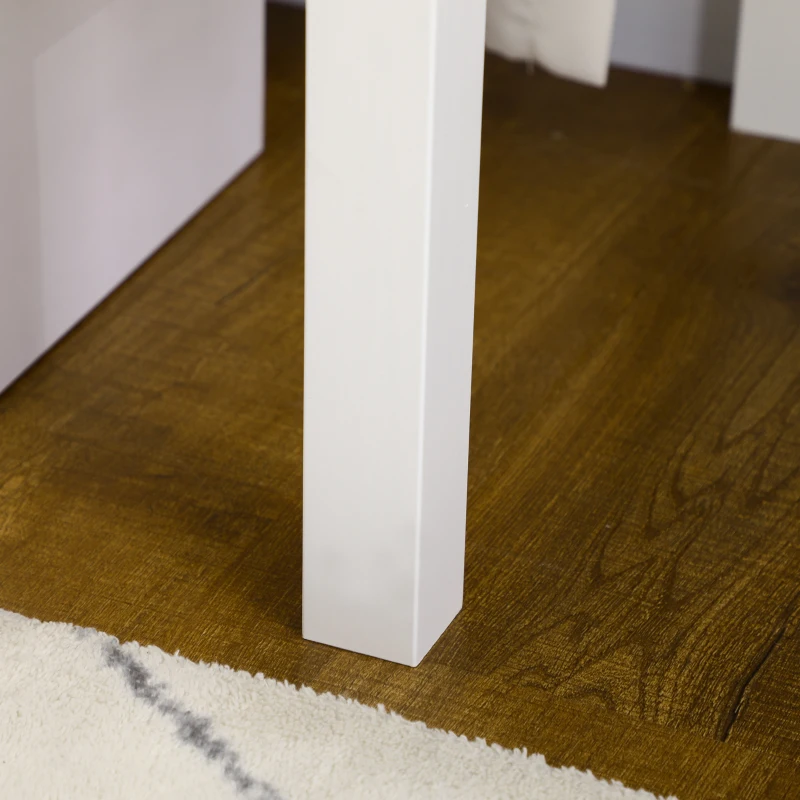 HOMCOM Biurko, Stolik komputerowy z szufladami, Otwartymi półkami, Tablica korkowa