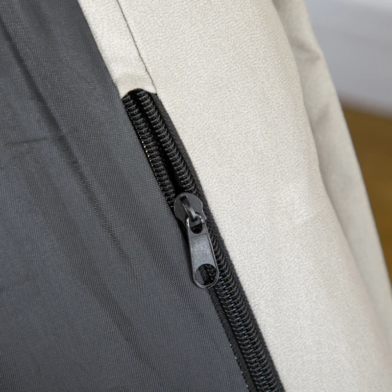 HOMCOM Sessel, drehbar, neigbare Rücklehne, Lederoptik, Stahlrahmen, hellgrau, 62 x 70 x 95 cm