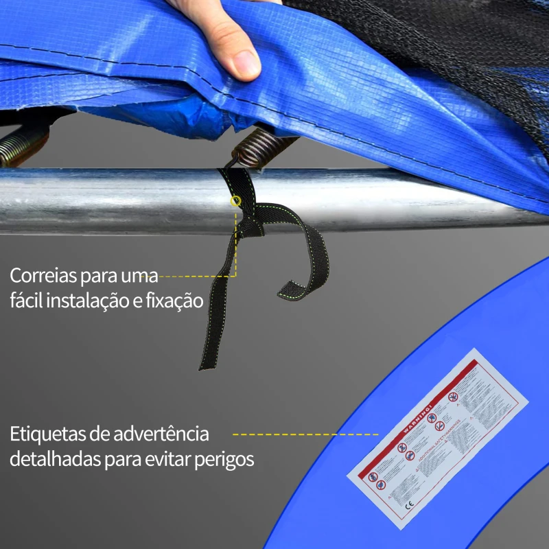 HOMCOM Cobertura de Proteção Ø244 cm de Borda de Trampolim Espuma de Proteção para Trampolim para Exterior Multicor