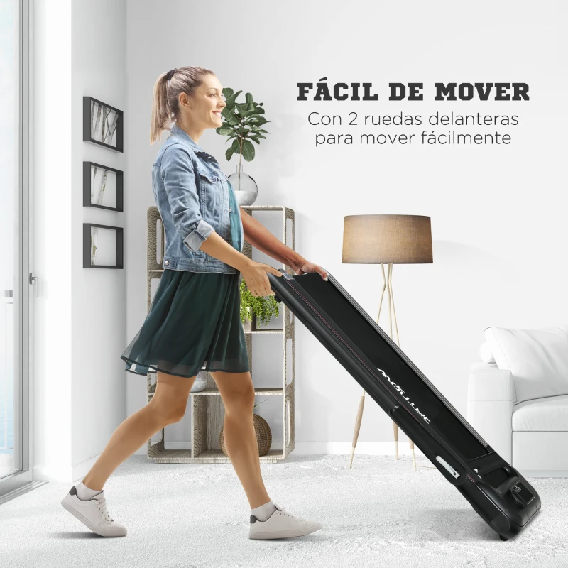 SPORTNOW 2 en 1 Cinta de Correr Plegable Cinta de Andar Velocidad 12 km/h Superficie de Carrera 36x105 cm 135x65x106 cm Negro