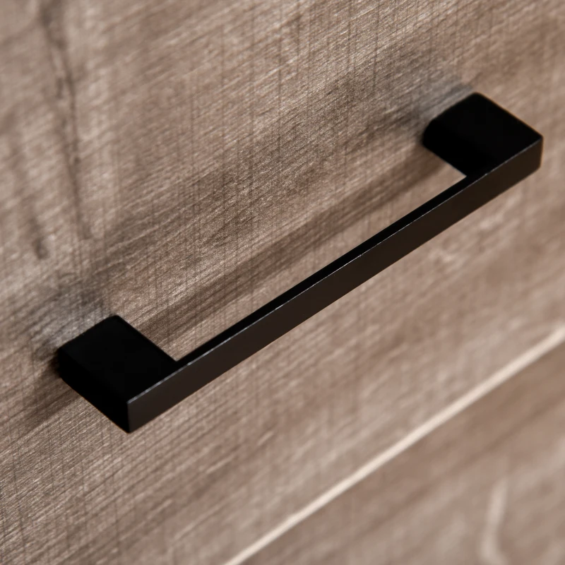 HOMCOM Computer Desk with Drawers and Storage Shelf, 107 x 48cm Writing Desk for Home Office, Study Workstation, Grey