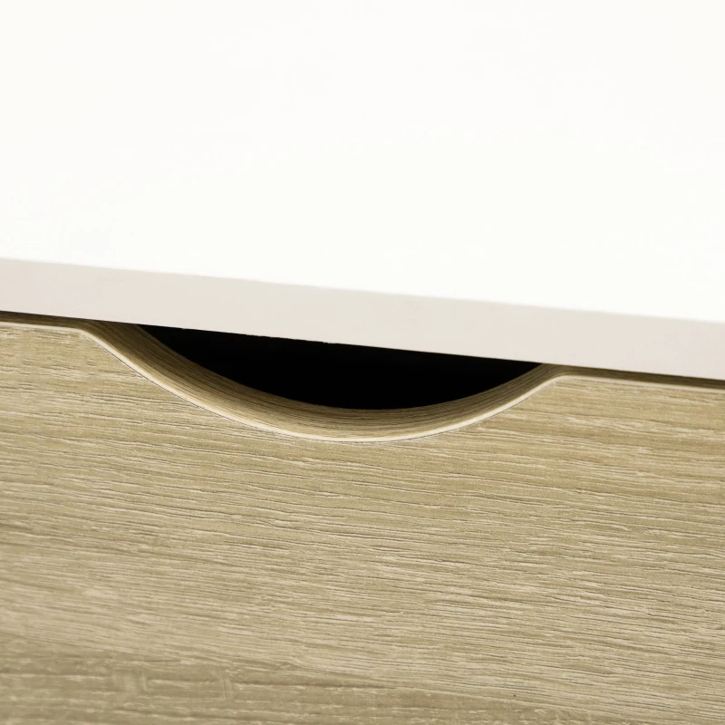 HOMCOM Tavolino Basso da Caffè in Truciolato e Metallo per Soggiorno, Ingresso e Studio, 106x58x39.5 cm, Bianco