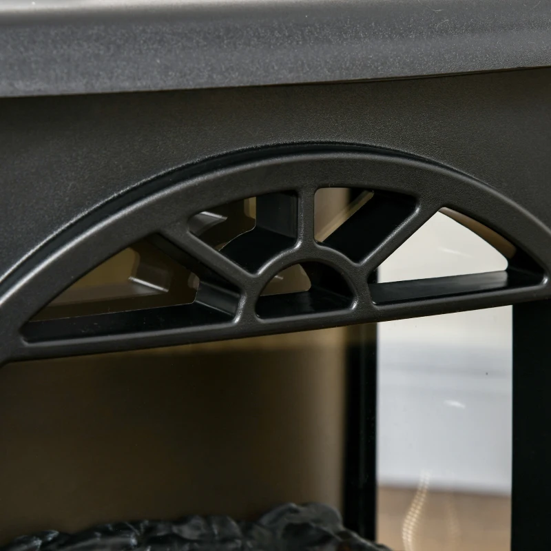 HOMCOM Elektrokamin LED-Kamin, Infrarotheizung bis 32° C, Fernbedienung, 42,2 x 27,2 x 57 cm, Schwarz