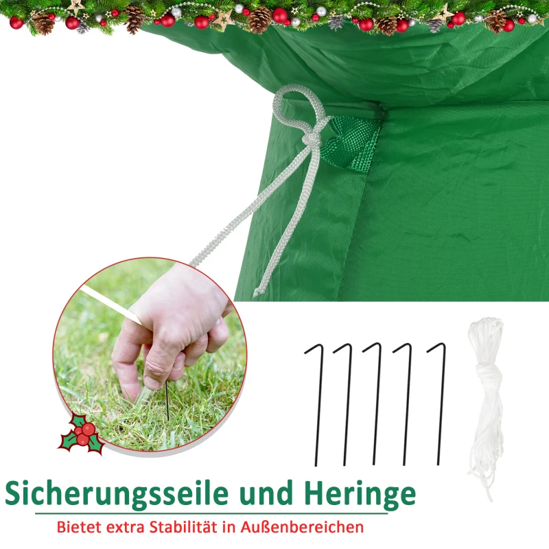 HOMCOM Opblaasbare kerstman met kerstboom