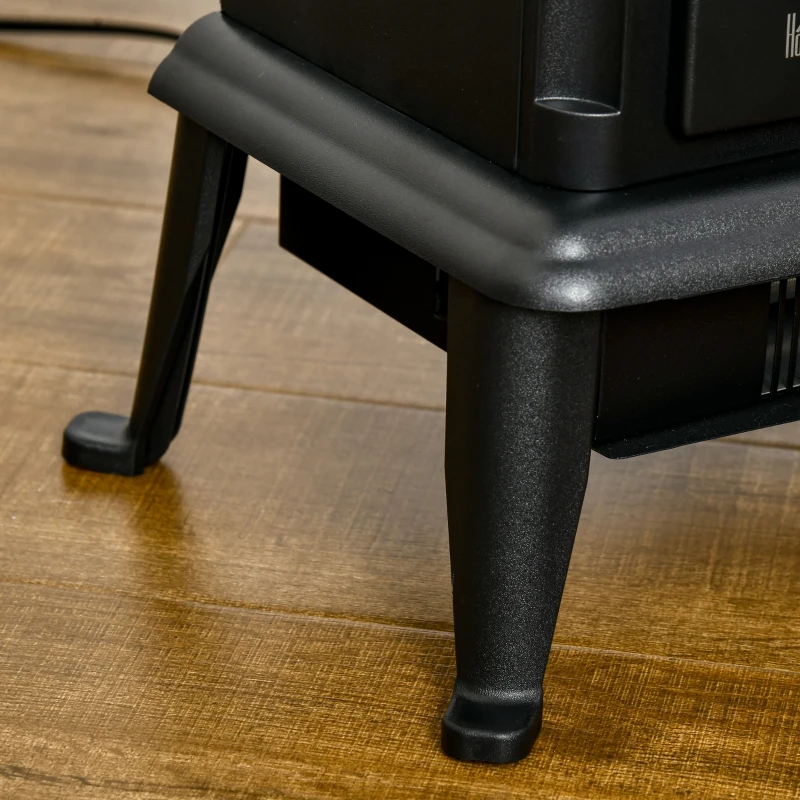 HOMCOM Elektrokamin LED-Kamin, Infrarotheizung bis 32° C, Fernbedienung, 42,2 x 27,2 x 57 cm, Schwarz