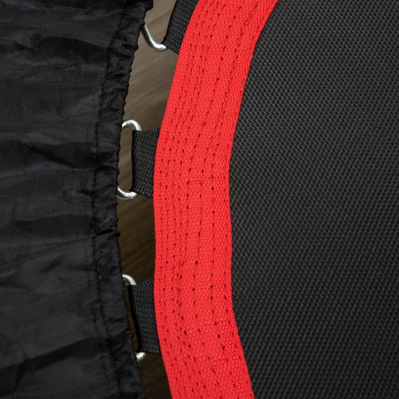 SPORTNOW Mini Trampoline with Adjustable Handlebar, LCD Monitor, Steel, Black+Red, Ø102 x 99-123cm