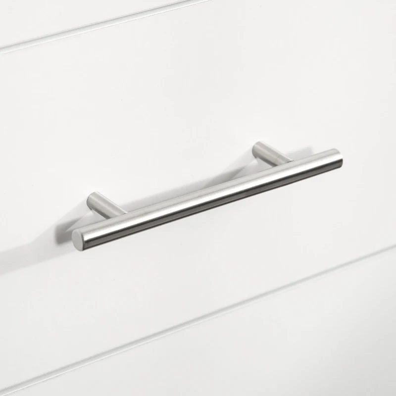 HOMCOM Cómoda com 4 Gavetas Cómoda de Dormitório de Estilo Moderno para Sala de Estar Entrada Corredor 112x38,2x81cm Branco