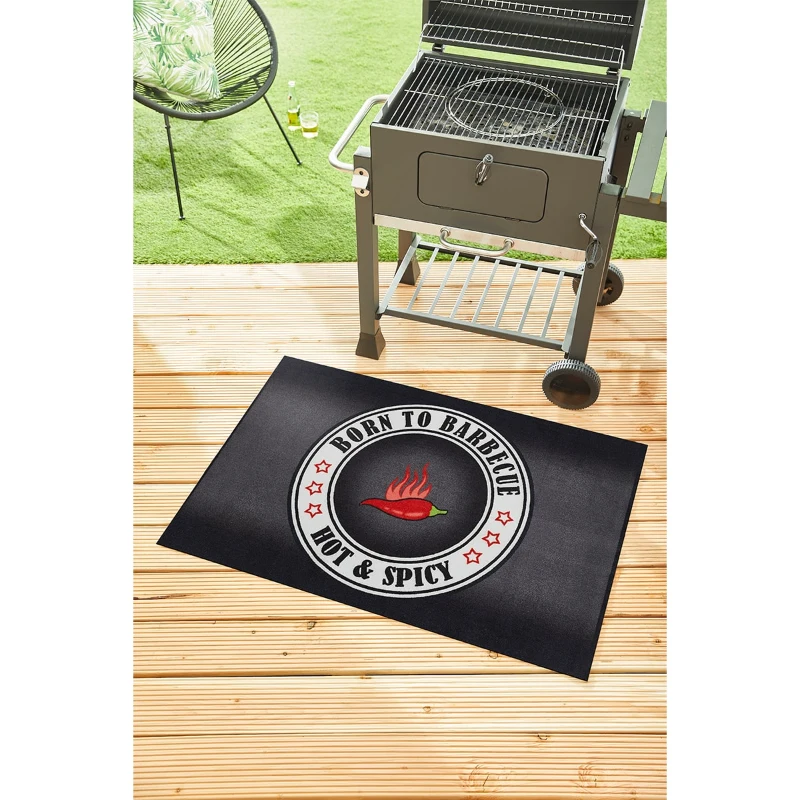 Outsunny BBQ Matte Born to BBQ 120 x 67 x 0,5 cm