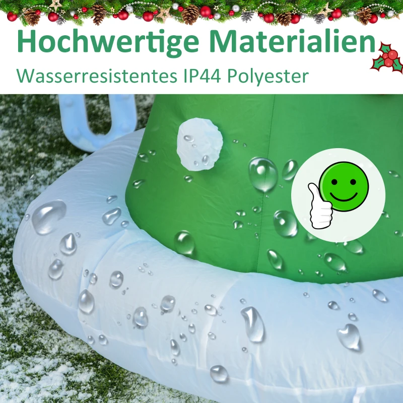 HOMCOM Opblaasbare kerstman met kerstboom