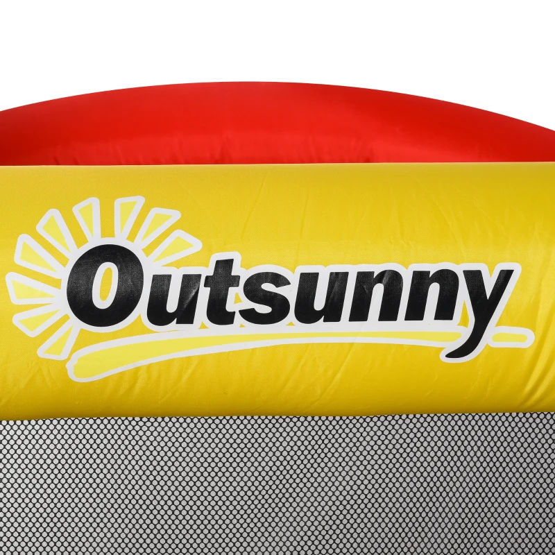 Outsunny Selbstaufblasende Hüpfburg inkl. Gebläse, Flicken, Befestigungsmaterial 225 cm  x 220 cm x 195cm