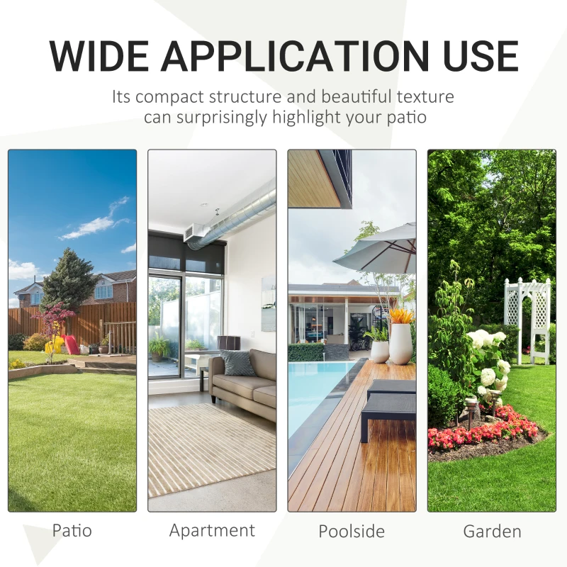 Outsunny Pat de Plajă Scoică cu Suport Picioare și Cort parasolar din PE Ratan, Negru