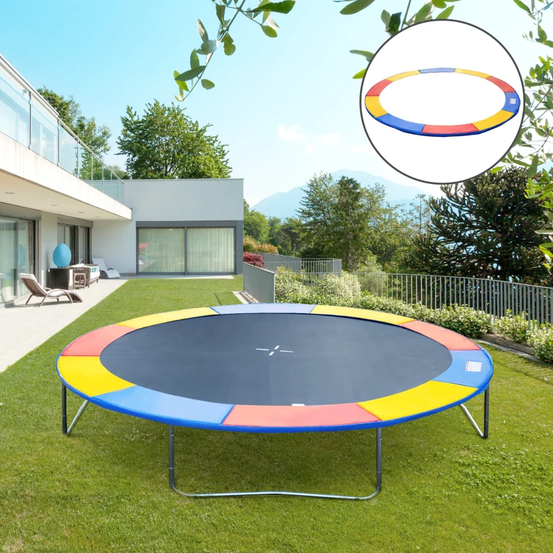HOMCOM Cobertura de Proteção Ø244 cm de Borda de Trampolim Espuma de Proteção para Trampolim para Exterior Multicor