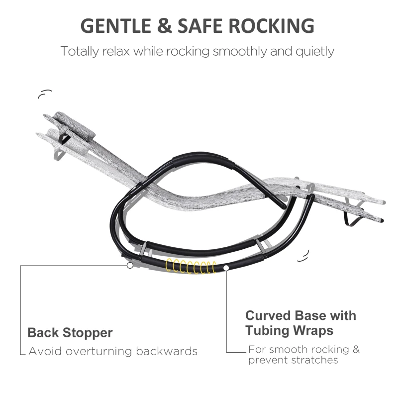 Outsunny Sezlong Scaun Balansoar Gravitatie Zero 160x61x79cm Gri