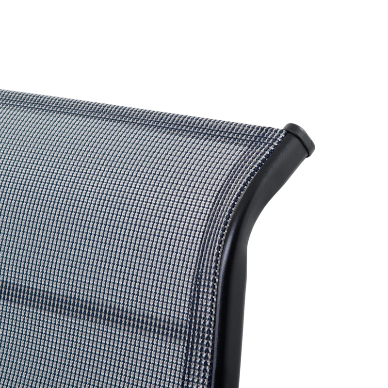 Outsunny Scaun Rabatabil de Gradina Zero Gravity Set 2 Piese cu Spatar Reglabil in 9 Pozitii si Perne, 65x70x111cm, Gri