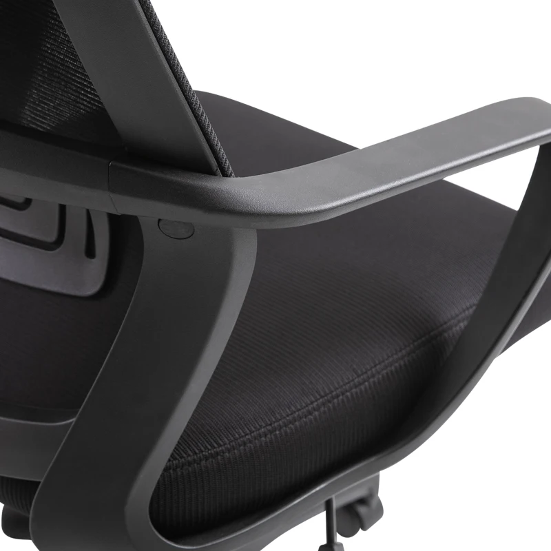 Vinsetto Ergonomic Office Chair, High Back Computer Chair, Mesh Desk Chair with Lumbar Support, Headrest, Wheel, Adjustable Height, Black
