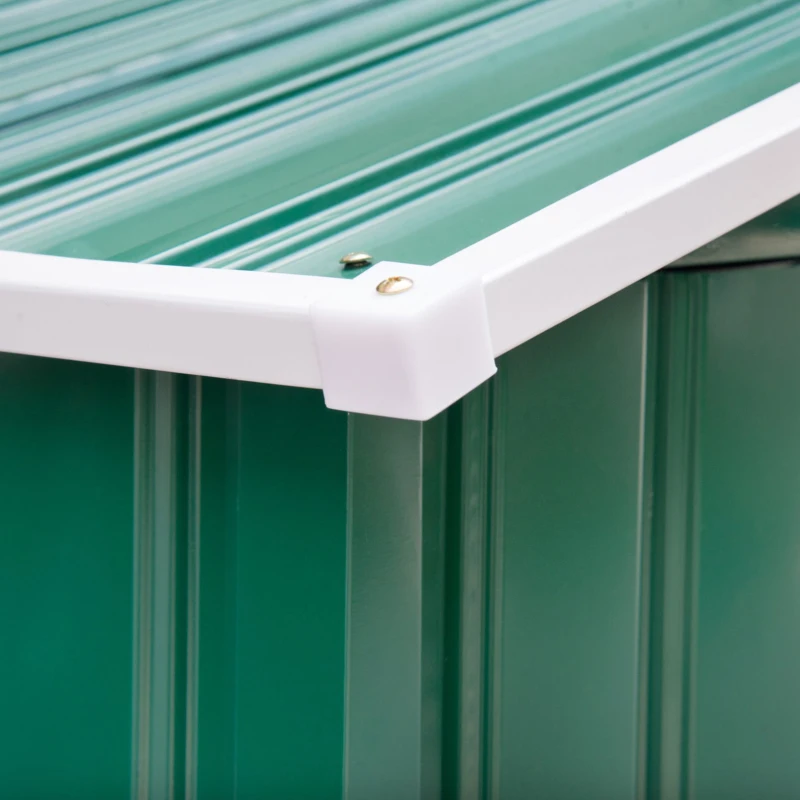 Outsunny Magazie Gradina din Otel, culoare verde, dimensiuni 213×127×18 cm(m-9)