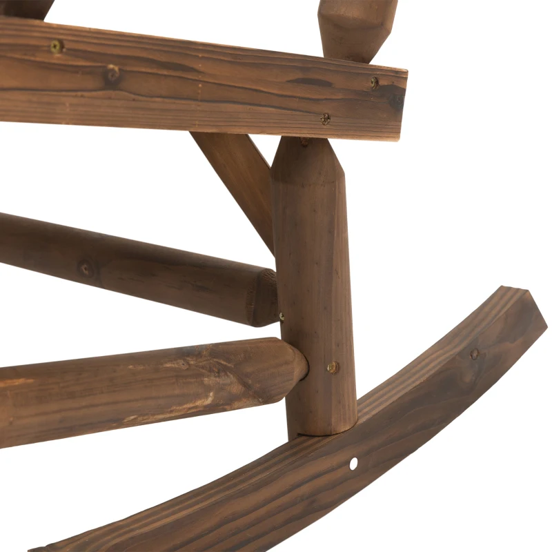 Outsunny Banca tip Leagan cu 2 locuri din Lemn de Brad 112x67x93cm