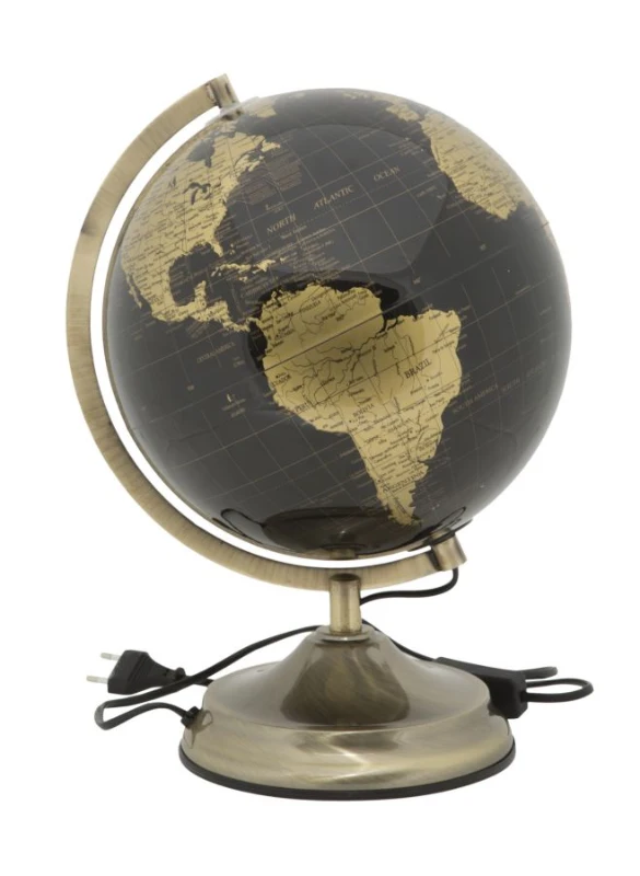 Mauro Ferretti GLOBUL MONDIAL BRONZ CU LUMINA CM Ø 25X38