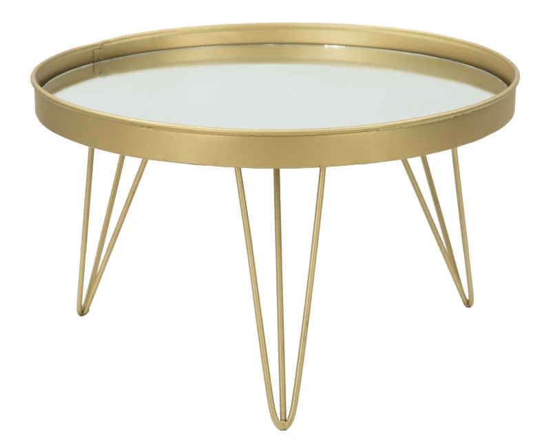 Mauro Ferretti Suport Tava Glam Gold/Oglinda Cm Ø 36,5X22