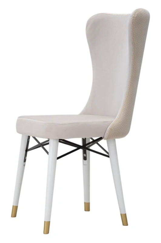 Mauro Ferretti Scaun Mimoza Crem Set 2Buc Cm 40X65X99