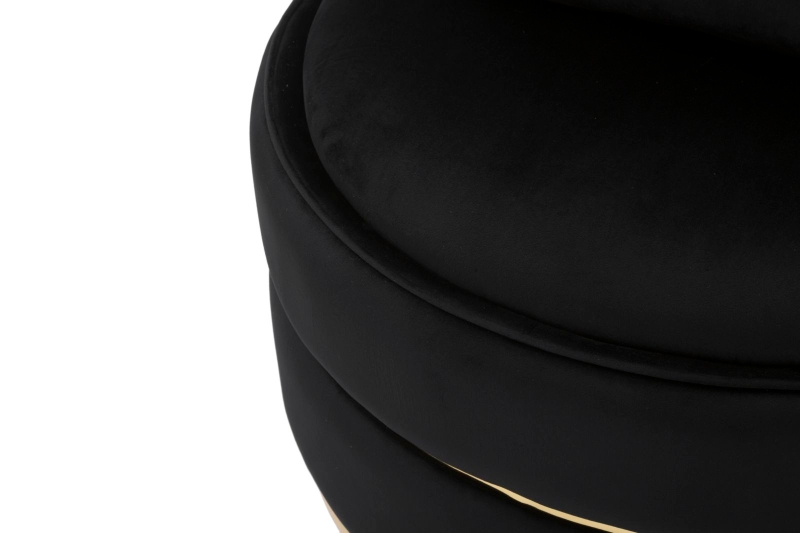 Mauro Ferretti Fotoliu PARIS SPACE NEGRU/AURIU CM Ø 84X72