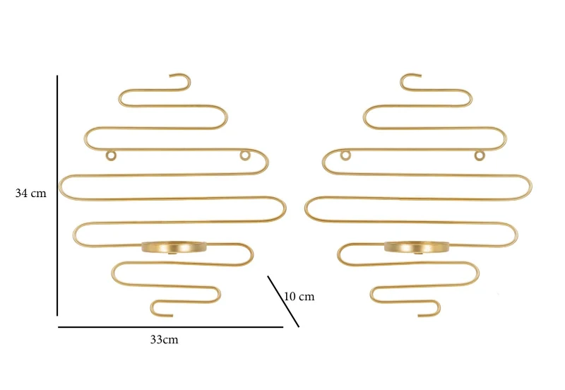 Mauro Ferretti Suport Lumanare De Perete Alid Cm 33X10X34