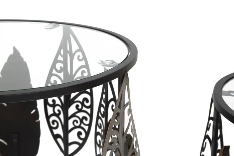 Mauro Ferretti Pereche Mese Fier Si Lemn Cm 38X55-33X50