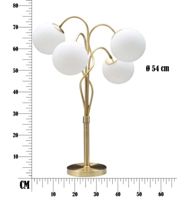 Mauro Ferretti LAMPA DE MASA GLAMMY 4 LUMINI CM Ø 53X74