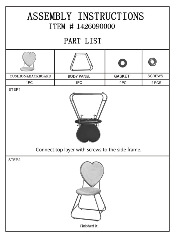 Mauro Ferretti SCAUN INIMA CM 37X47X80