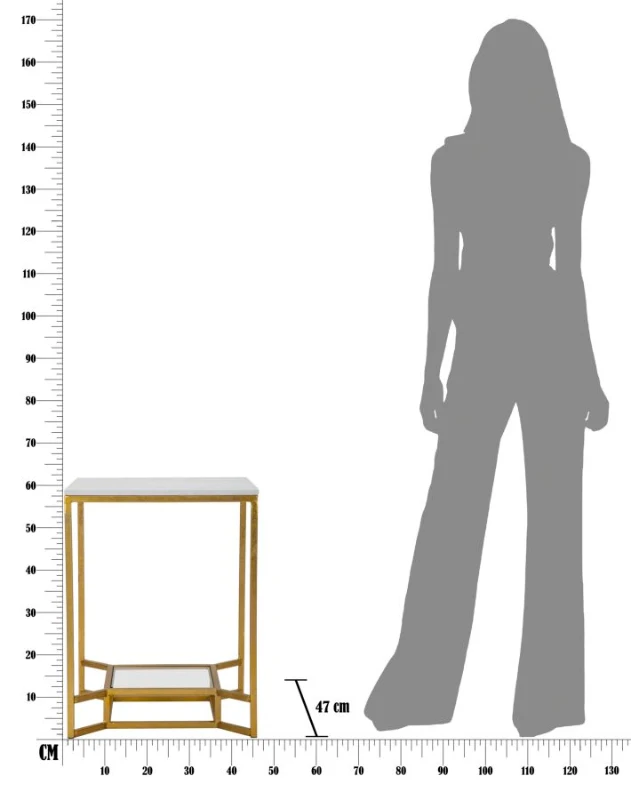 Mauro Ferretti MASA DUBLA MARMURA CM 47X47X60