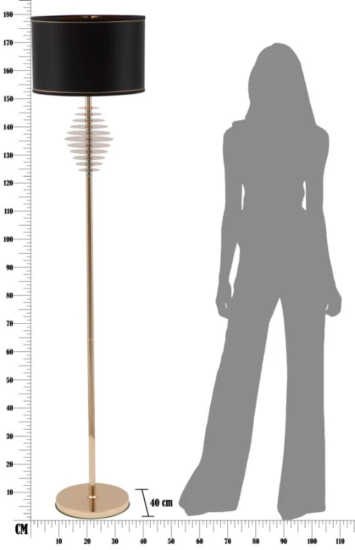 Mauro Ferretti LAMPĂ DE PODEA ROTUNDĂ GLAM CM Ø 40X180