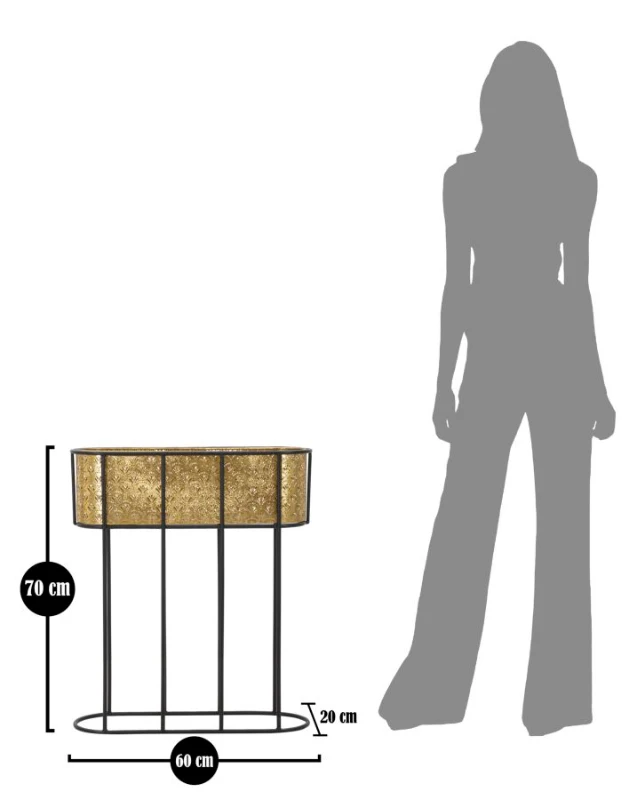 Mauro Ferretti SUPORT DE FLORI OVAL CM 60X20X70