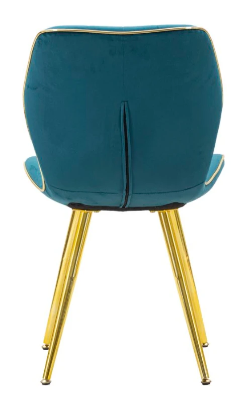 Mauro Ferretti SET SCAUNE 2 BUC PARIS SPACE TEAL / GOLD CM 46X58X77