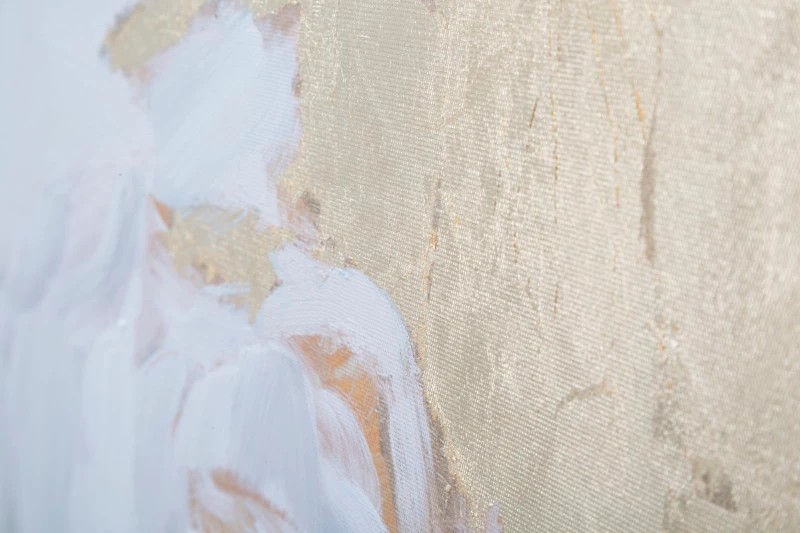 Mauro Ferretti Pictura Pe Panza Floare Alba -A- Cm 90X3,7X90