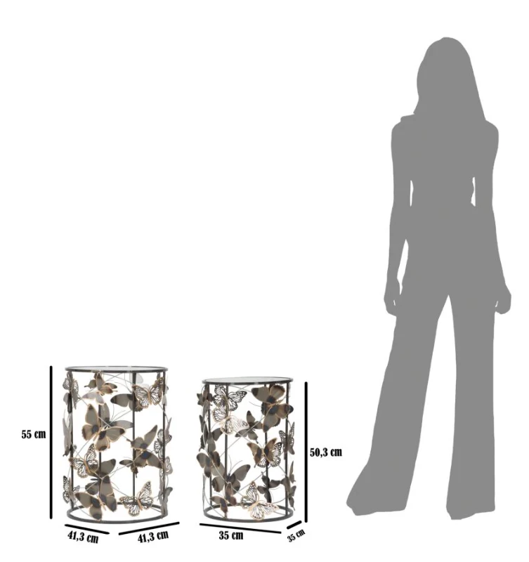 Mauro Ferretti PERECHE DE MESE MODEL FLUTURI CM 41,3X55-35X50,3