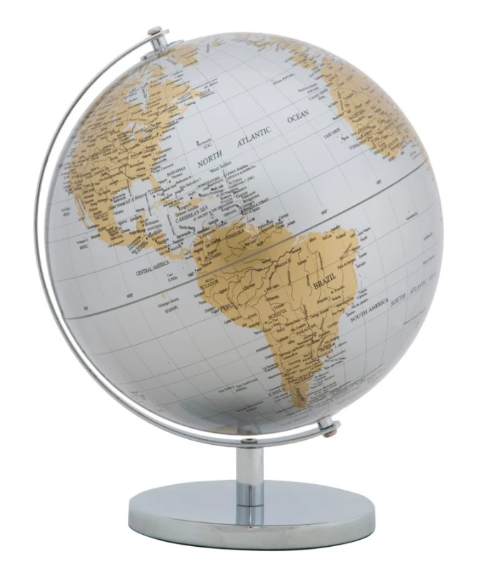 Mauro Ferretti GLOBUL LUMII NOI ARGINTIU CM Ø 25X34