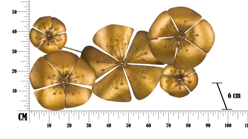 Mauro Ferretti Panou Fier Floare Goldy -A- Cm 94X6X50