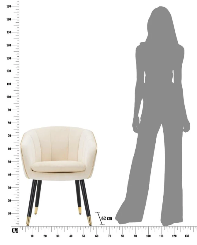 Mauro Ferretti Fotoliu PARIS CREAIM/AURIU CM 62X58X78