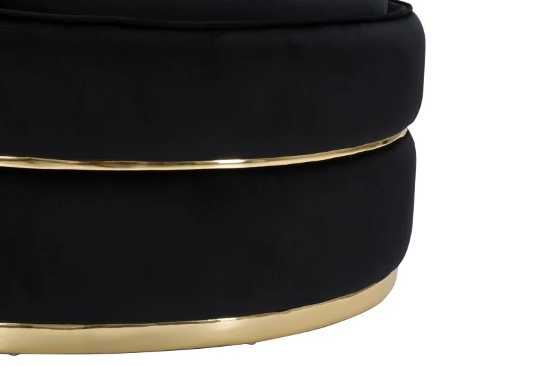 Mauro Ferretti Fotoliu PARIS SPACE NEGRU/AURIU CM Ø 84X72