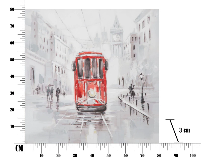 Mauro Ferretti Pictura Pe Panza Tram -A- Cm 80X3X80