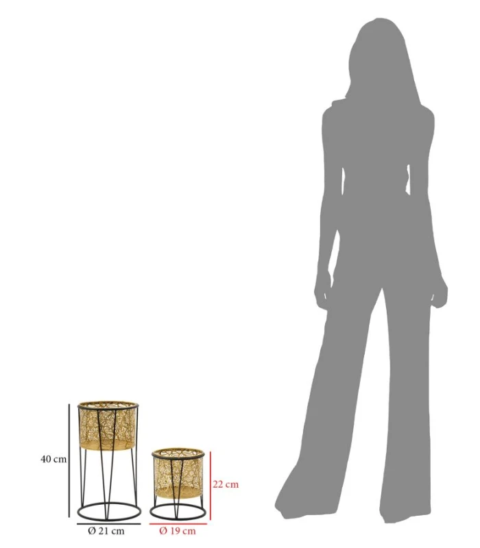 Mauro Ferretti SET SUPORT DE FLORI -A- CM Ø 21X40-19X22