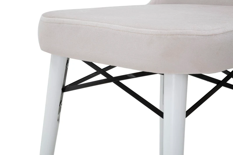 Mauro Ferretti Scaun Mimoza Crem Set 2Buc Cm 40X65X99